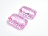 Crystal Glass 18x26mm Faceted Rectangle Beads, Pink, 2pieces-BeadXpert