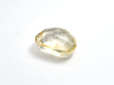 Crystal Glass 22x27mm Faceted Free Form Pendant, Light Champagne, 1piece-BeadXpert