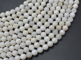 White Moonstone, 6mm (6.5mm) Round-BeadXpert