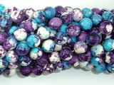 Rain Flower Stone Beads, Blue, Purple, 8mm Faceted Round Beads-Gems: Round & Faceted-BeadXpert