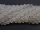 White Agate 8mm Bell Beads, 14 Inch-BeadXpert