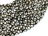 Tibetan Agate Beads-Black, White, 8mm Faceted Round Beads-Gems: Round & Faceted-BeadXpert