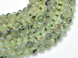 Prehnite, 7mm, Round Beads, 15.5 Inch-BeadXpert