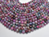 Agate Beads, Multi Color, 8mm Faceted Round-Gems: Round & Faceted-BeadXpert