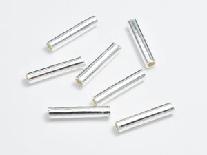 20pcs 925 Sterling Silver Tube, Tube Connector, 2x10mm-BeadXpert