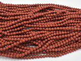 Matte Red Jasper Beads, 4mm (4.7mm)-Gems: Round & Faceted-BeadXpert