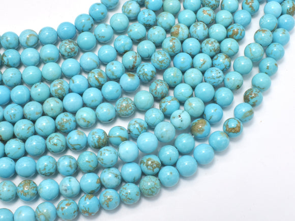 Turquoise Howlite - Blue, 6mm, Round-BeadXpert