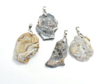 Natural Agate Pendant, Raw Agate, Size Vary, 1 Piece-Gems:Assorted Shape-BeadXpert