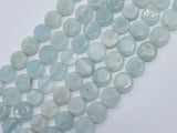 Aquamarine 10mm Coin Beads-BeadXpert