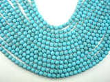 Matte Howlite Turquoise Beads, 6mm Round Beads-BeadXpert