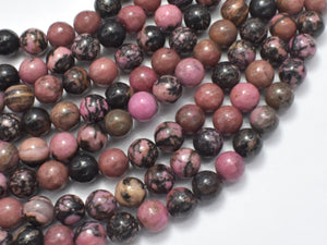 Rhodonite, Round beads, 8mm (8.5mm)-BeadXpert