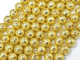 Lava-Gold Plated, 8mm (8.7mm) Round-Gems: Round & Faceted-BeadXpert