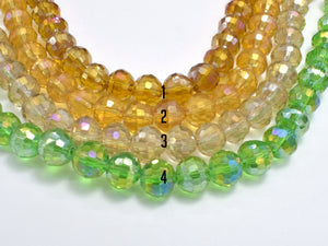 2 strands Crystal Glass Beads, 8mm Faceted Round Beads with AB, 7.5 Inch-Pearls & Glass-BeadXpert