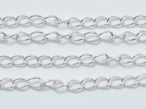 1foot 925 Sterling Silver Chain, Curb Chain-Metal Findings & Charms-BeadXpert