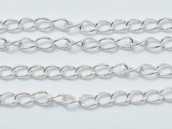 1foot 925 Sterling Silver Chain, Curb Chain-Metal Findings & Charms-BeadXpert