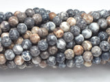 Rain Flower Stone, Gray & Brown, 6mm (6.5mm)-Gems: Round & Faceted-BeadXpert