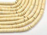White Howlite Beads, 2.7x6mm Heishi Beads-Gems:Assorted Shape-BeadXpert