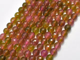 Watermelon Tourmaline Jade Beads - Multicolor, 8mm Faceted Round-Gems: Round & Faceted-BeadXpert