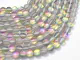 Matte Mystic Aura Quartz-Rainbow, 6mm (6.3mm) Round-Gems: Round & Faceted-BeadXpert