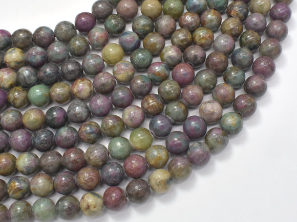 Ruby Apatite, Ruby in Kyanite, 8mm Round Beads-BeadXpert