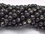 Shell Howlite-Black, 8mm (8.5mm)-Gems: Round & Faceted-BeadXpert