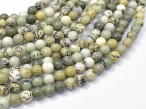 Dendritic Jasper, 6mm (6.5mm) Round Beads, 15.5 Inch-Gems: Round & Faceted-BeadXpert