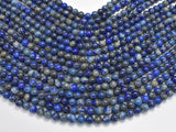Natural Lapis Lazuli, Blue 6mm Round Beads-BeadXpert
