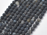 Matte Banded Agate Beads, 6mm Round Beads-Agate: Round & Faceted-BeadXpert