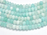 Jade - Amazonite Color 3x4mm Faceted Rondelle, 14 Inch-BeadXpert