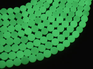 Glow in The Dark Beads-Green, Luminous Stone, 8mm (7.7mm)-Gems: Round & Faceted-BeadXpert