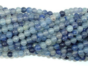 Blue Aventurine, 4mm (4.4 mm) Round Beads-BeadXpert