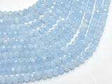 Aquamarine, 4x6mm Faceted Rondelle Beads , 15.5 Inch-BeadXpert