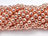 Hematite Beads-Rose Gold, 8mm Faceted Round-Gems: Round & Faceted-BeadXpert