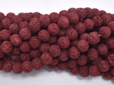 Red Lava Beads, 8mm Round Beads-BeadXpert