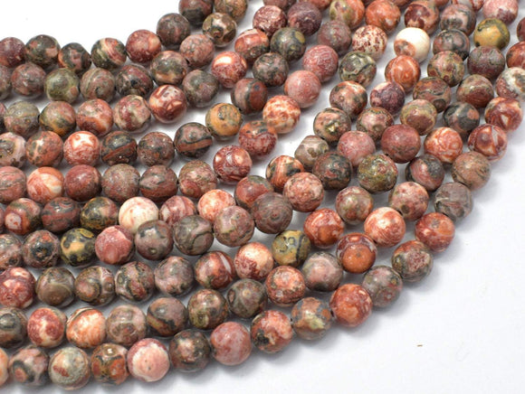 Leopard Skin Jasper, 6mm (6.5mm) Round Beads-Gems: Round & Faceted-BeadXpert