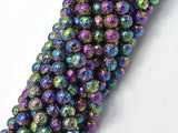 Lava-Rainbow Plated, 6mm (6.6mm) Round-Gems: Round & Faceted-BeadXpert