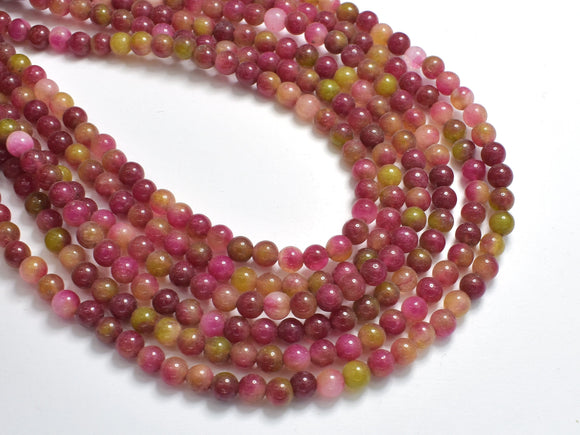Jade - Multi Color, 4mm Round Beads-BeadXpert