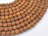 Rudraksha Beads, 8.5mm-9.5mm Round Beads, 34-37 Inch-Wood-BeadXpert