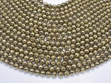 Hematite-Light Gold, Pyrite Color, 8mm Faceted Round-Gems: Round & Faceted-BeadXpert