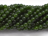 Jade - Olive Green, 6mm (6.3mm) Round-Gems: Round & Faceted-BeadXpert