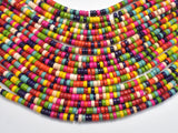 Howlite, Multicolored, Heishi, 2x4 mm, 15.5 Inch-BeadXpert