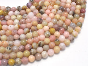 Pink Opal Beads, 6mm (6.4mm)-Gems: Round & Faceted-BeadXpert