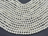 Lava-Silver Plated, 6mm (6.7mm) Round Beads-Gems: Round & Faceted-BeadXpert