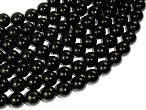 Jet Gemstone, 10mm Round Beads-BeadXpert
