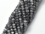 Black Rutilated Quartz Beads, 4x5.5mm Faceted Rondelle-Gems:Assorted Shape-BeadXpert