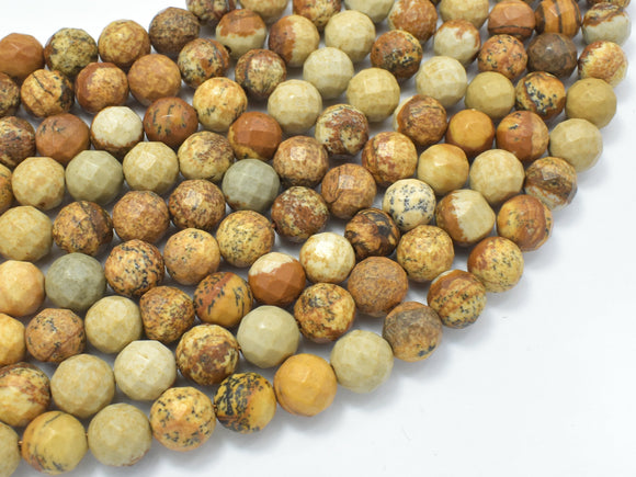 Picture Jasper Beads, 8mm Faceted Round Beads-Gems: Round & Faceted-BeadXpert