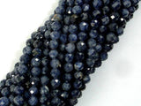 Blue Sapphire Beads, 3mm(3.5mm) Faceted Round, 15.5 Inch-Agate: Round & Faceted-BeadXpert