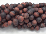 Matte Red Tiger Eye Beads, Round, 10mm, 15 Inch-Gems: Round & Faceted-BeadXpert