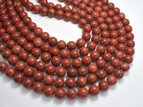 Red Jasper Beads, 12mm Round Beads-BeadXpert