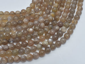 Gray Moonstone Beads, 6mm, Round Beads-BeadXpert